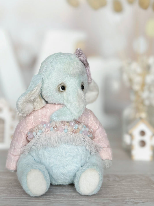 Handmade Teddy Elephant Luna - 13 cm