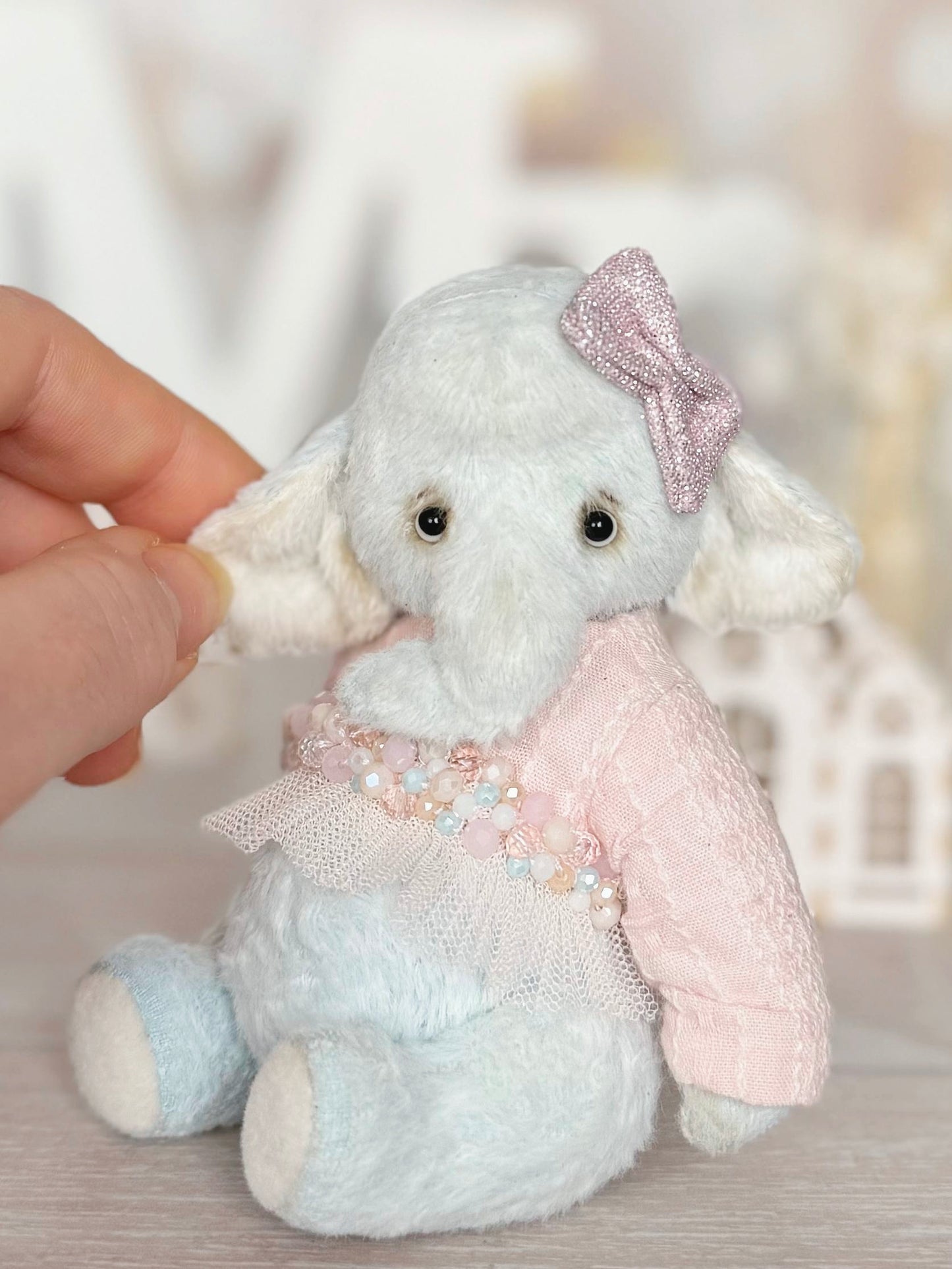 Handmade Teddy Elephant Luna - 13 cm